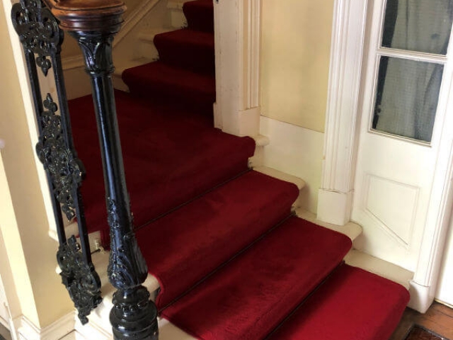 Communal stair carpet cleaning