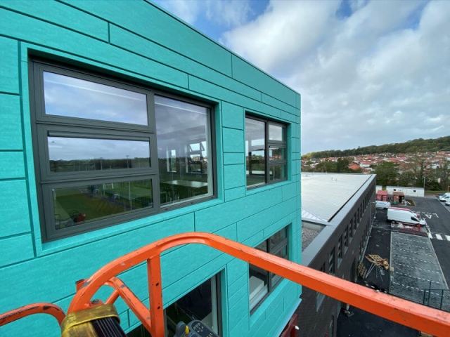 Window cleaning at Queen Margaret Academy by EdinburghClean.co.uk