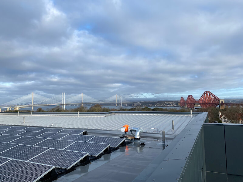 Solar Panels Cleaned at South Queensferry School