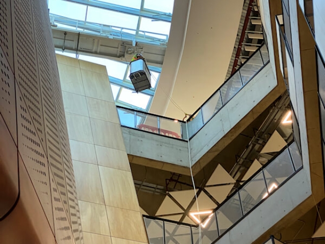 Internal Wall Cleaning On Site at Glasgow University