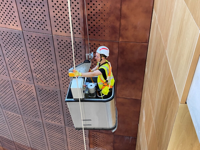 Internal Wall Cleaning On Site at Glasgow University