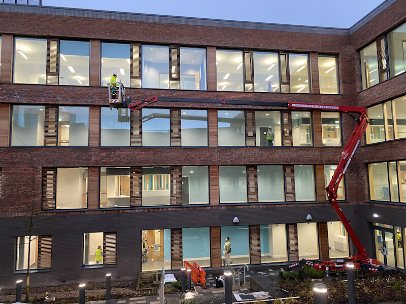 New building window clean