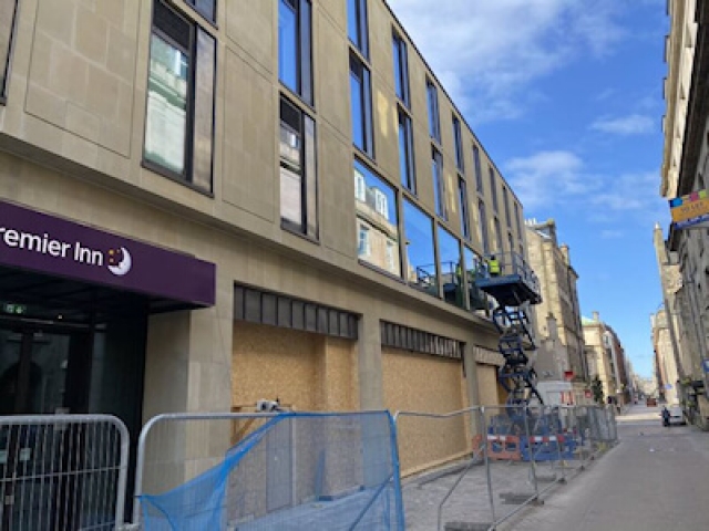 Brand New Hotel on Rose Street Has Its Windows Cleaned