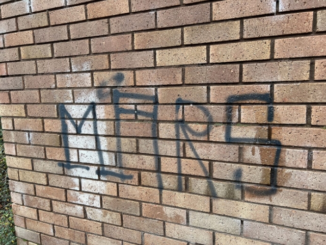 Graffiti Removal - Before